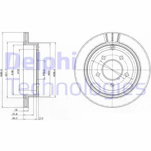 Delphi Bremsscheibe Hinterachse  BG4177