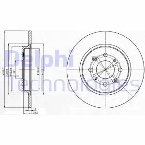 Delphi Bremsscheibe Hinterachse  BG4385C