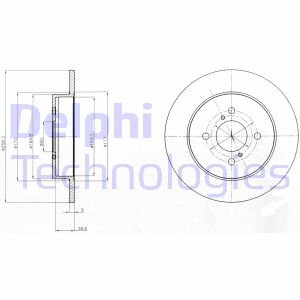 Remschijven DELPHI BG4539C, 2 deel