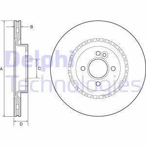 Delphi Bremsscheibe Vorderachse  BG4568C