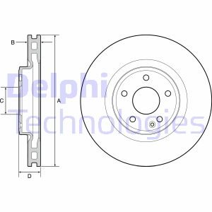 Delphi Bremsscheibe Vorderachse  BG4659C