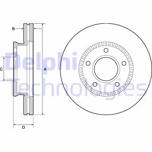 Remschijven DELPHI BG4663C, 2 deel