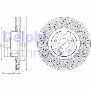 Delphi Bremsscheibe Vorderachse  BG9093C