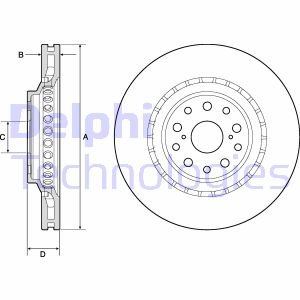 Remschijf DELPHI BG9187C, 1 deel