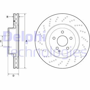 Remschijf DELPHI BG9188C, 1 deel