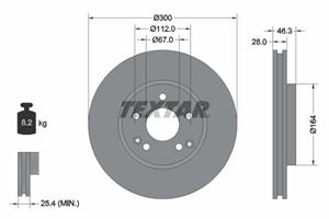 Textar Bremsscheibe  92106003