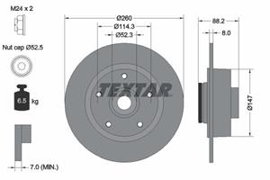 Textar Bremsscheibe  92195900