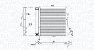 Magneti Marelli Kondensator, Klimaanlage  350203810000