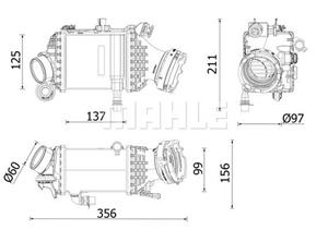 Mahle Original Ladeluftkühler rechts  CI 659 000P