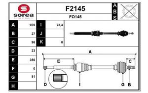 SNRA Antriebswelle - F2145