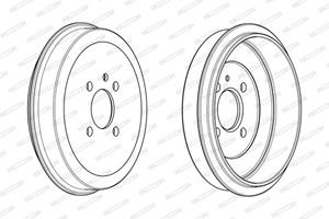 Ferodo Bremstrommel Hinterachse  FDR329029