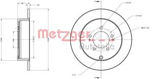 Metzger Bremsscheibe Hinterachse  6110197