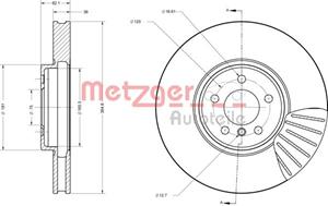 Metzger Bremsscheibe Vorderachse  6110633