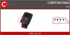 Casco Schalter, Fensterheber beifahrerseitig  CWR75010AS
