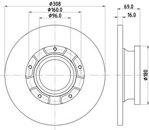 ford Brake Disc 8dd