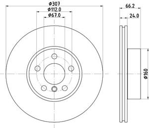 bmw Remschijf PRO High Carbon 8DD355133801