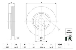 Remschijf BOSCH 0 986 479 G67