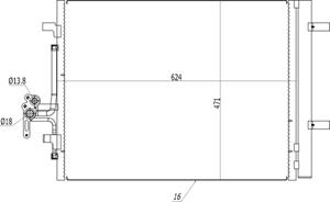 HART Kondensator, Klimaanlage  614 540