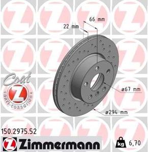 bmw Remschijf SPORT REMSCHIJF COAT Z 150297552