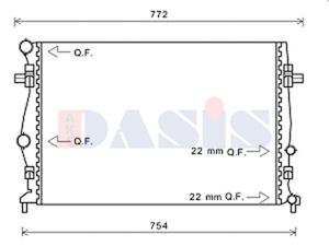 AKS Dasis Kühler, Motorkühlung  480092N