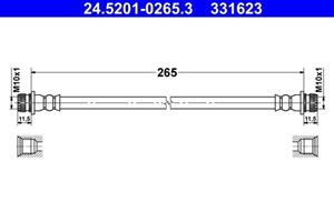 Bremsschlauch Hinterachse ATE 24.5201-0265.3
