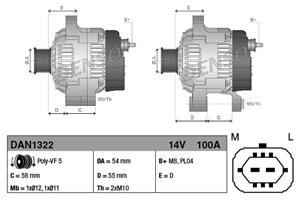 Denso Generator  DAN1322