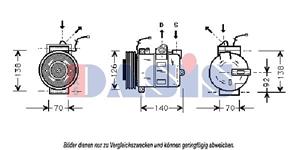 AKS Dasis Kompressor, Klimaanlage  850487N