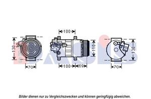 AKS Dasis Kompressor, Klimaanlage  852589N