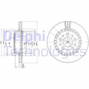 Delphi Bremsscheibe Vorderachse  BG2426