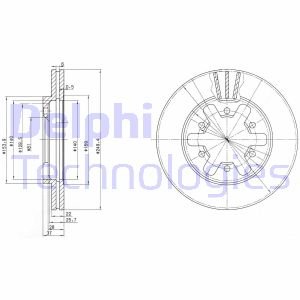 Remschijven DELPHI BG2457, 2 deel