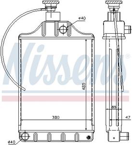 Nissens Kühler, Motorkühlung  62254