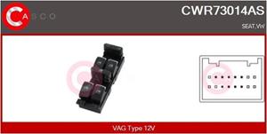 Casco Schalter, Fensterheber fahrerseitig  CWR73014AS