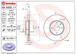 Brembo Bremsscheibe Vorderachse  09.E032.11