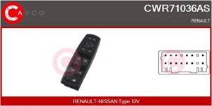 Casco Schalter, Fensterheber fahrerseitig  CWR71036AS