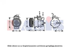 AKS Dasis Kompressor, Klimaanlage  851899N