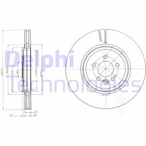 Delphi Bremsscheibe Vorderachse  BG3918