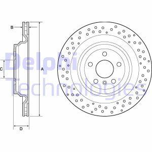 Remschijven DELPHI BG4699C, 2 deel