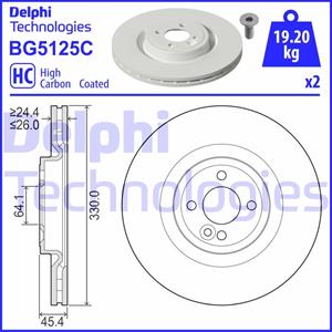 Delphi Bremsscheibe Vorderachse  BG5125C