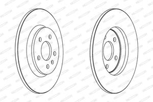 Remschijven FERODO DDF1666, 2 deel