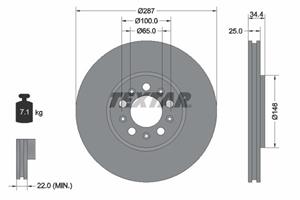 audi Remschijf 92106605