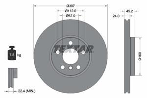 bmw Remschijf 92283605