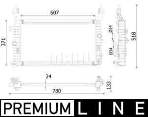 Mahle Original Kühler, Motorkühlung  CR 2229 000P