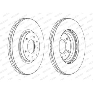 Remschijven FERODO DDF1768C, 2 deel