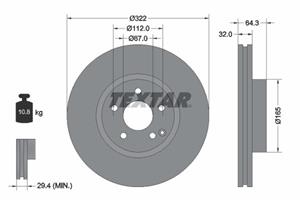 mercedes-benz Remschijf 92163505