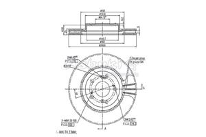 Ashuki Bremsscheibe Vorderachse  H039-58