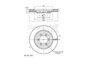 Ashuki Bremsscheibe Vorderachse  IS606-04