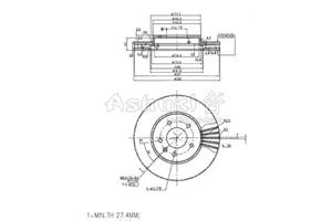 Ashuki Bremsscheibe Vorderachse  J045-15