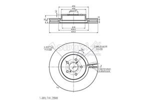 Ashuki Bremsscheibe Vorderachse  S016-45