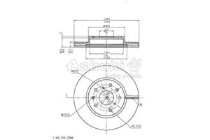 Ashuki Bremsscheibe Vorderachse  K016-40