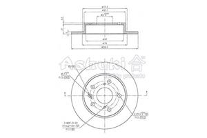 Ashuki Bremsscheibe Hinterachse  K016-66